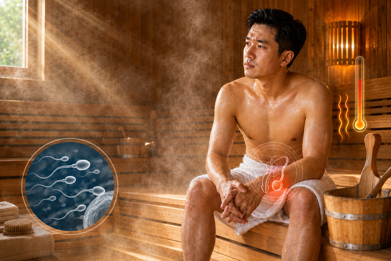 Nam giới xông hơi thường xuyên có ảnh hưởng đến tinh trùng không?