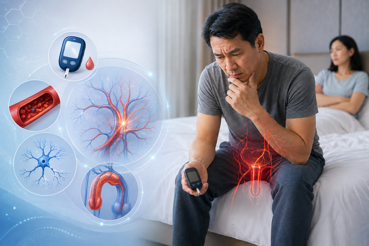 Nam Giới Mắc Tiểu Đường Dễ Gặp Rối Loạn Cương