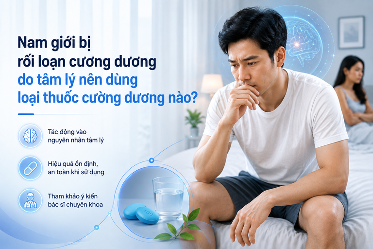 Nam Giới Bị Rối Loạn Cương Dương Do Tâm Lý Nên Dùng Loại Thuốc Cường Dương Nào?