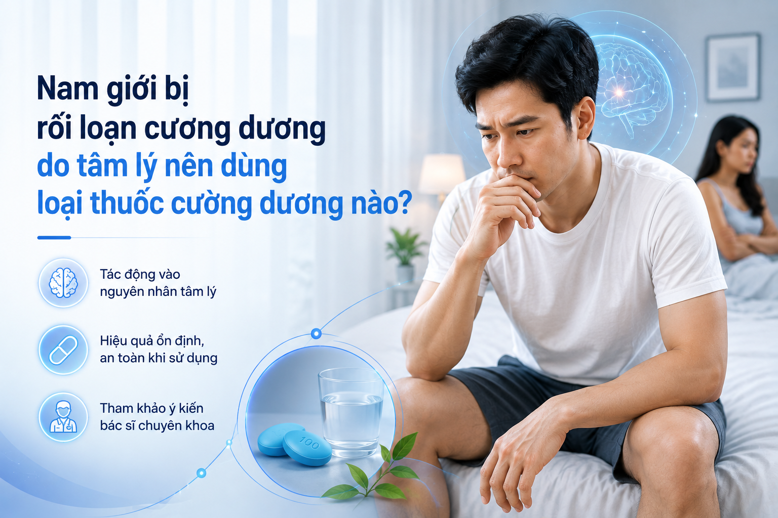 Nam Giới Bị Rối Loạn Cương Dương Do Tâm Lý Nên Dùng Loại Thuốc Cường Dương Nào?