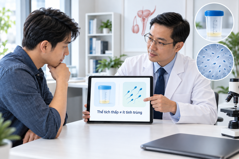 Thể Tích Tinh Dịch Thấp Có Phải Luôn Do Ít Tinh Trùng?