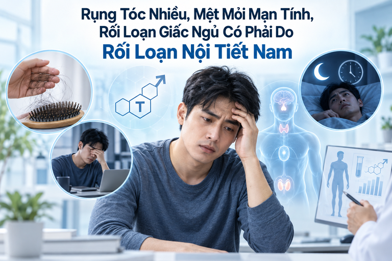 Rụng Tóc Nhiều, Mệt Mỏi Mạn Tính, Rối Loạn Giấc Ngủ Có Phải Do Rối Loạn Nội Tiết Nam?