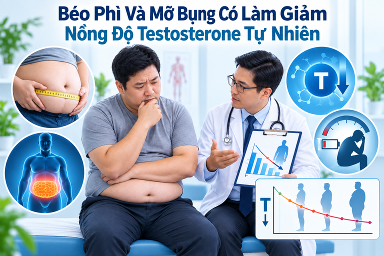 Béo Phì Và Mỡ Bụng Có Làm Giảm Nồng Độ Testosterone Tự Nhiên Không